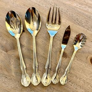 Saint James 24K Gold Plated Hostess Serving Set